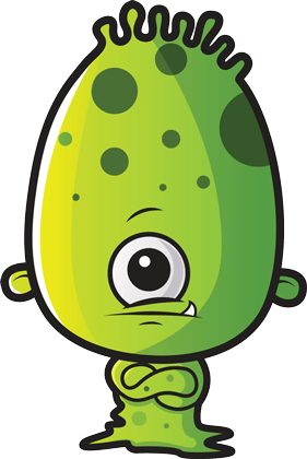 protector shield cute monster